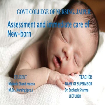 Immediate care of new born baby