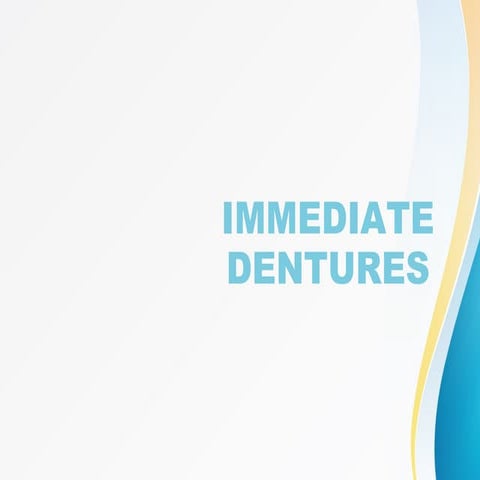 Immediate denture
