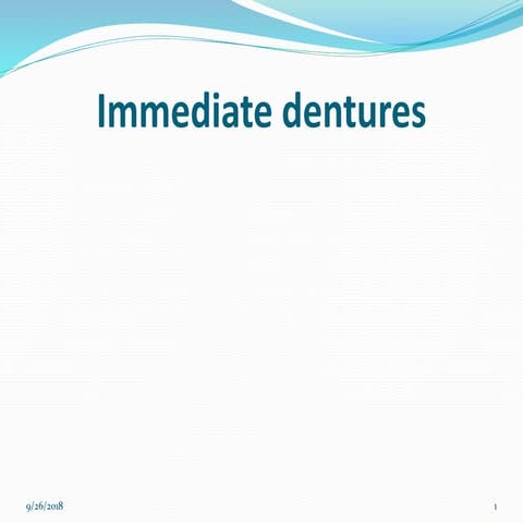Immediate denture 