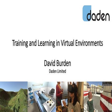 Training and Learning in Virtual Environments