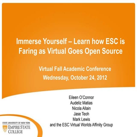 Immerse Yourself – Learn how ESC is Faring as Virtual Goes Open Source