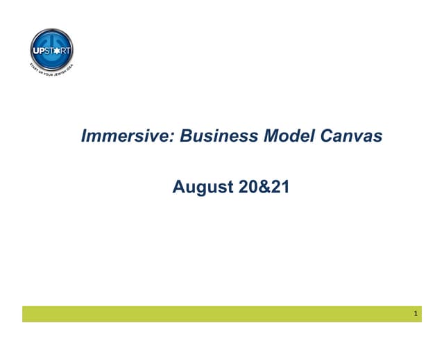 Immersive business model canvas august 20 2014 (day one)