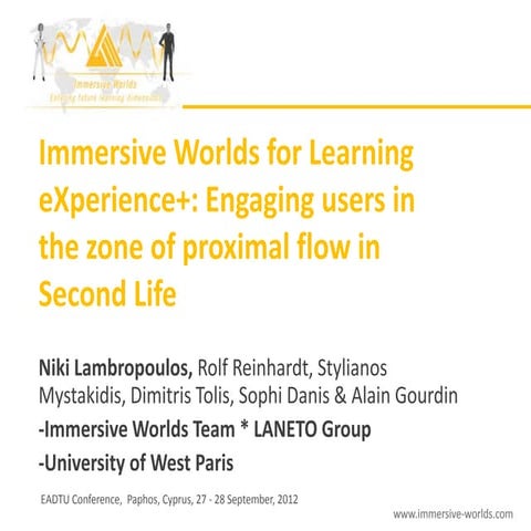 Immersive worlds Pafos Sept-2012