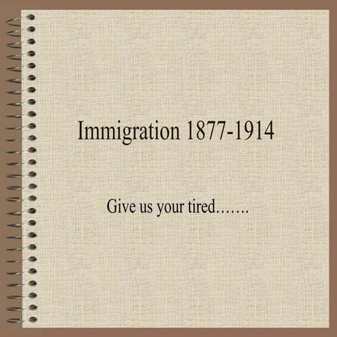 Immigration 1877 1914 2008