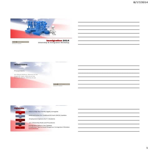 What You Need to Know About Immigration in 2014 Workshop