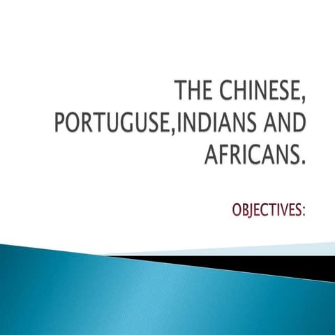 Immigration into the Caribbean in the post emancipation era.