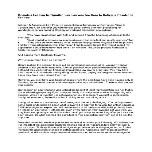 Immigration lawyers orlando