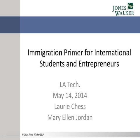 Immigration primer for international students and entrepreneurs (m0706624)