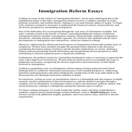 Immigration Reform Essays.pdf
