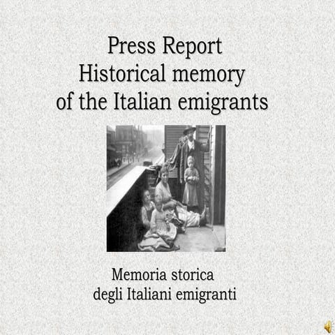 Presentation from the Italian partners about “Historical memories of ...