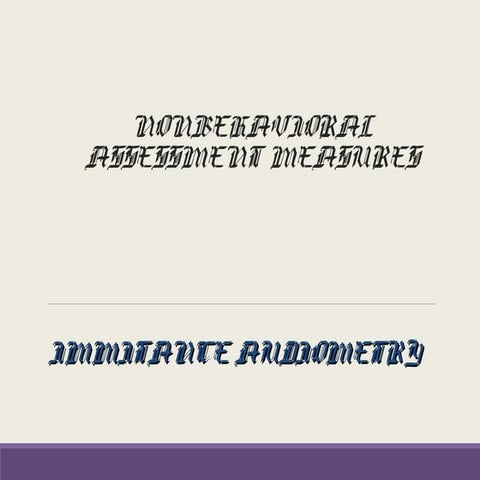 Immittance audiometry