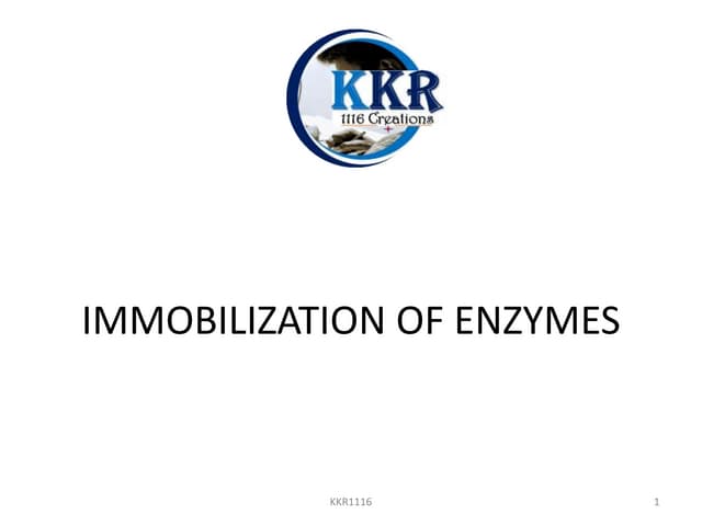 Immobilization of enzymes and cells