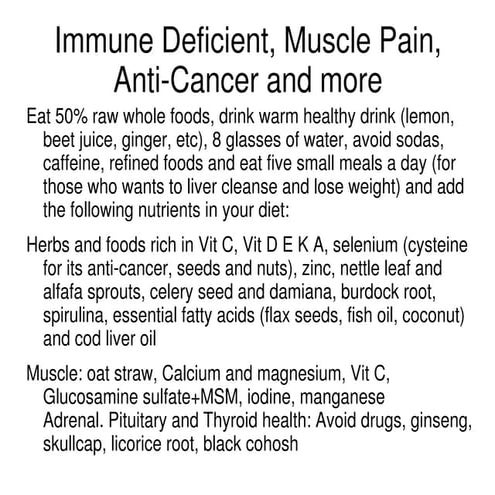 Immune deficiency muscle pain anti cancer and more | PDF