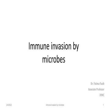 Immunity to Microbes | PPTX