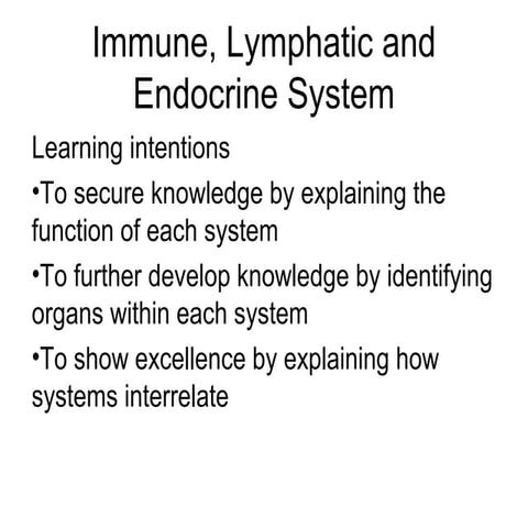 Immune lymphatic and endocrine system | PPT