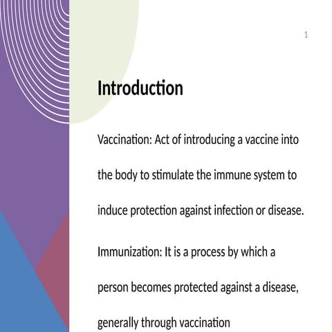 Immunisation and its importance on public health | PPTX