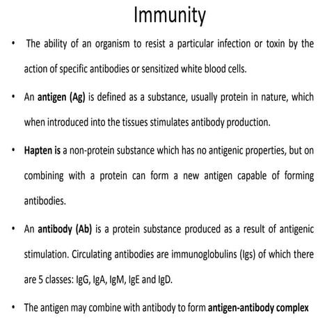 Immunity and its cells, HLA and transplant rejection