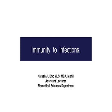Immunity to Microbes | PPTX