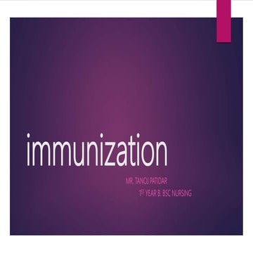 Immunization