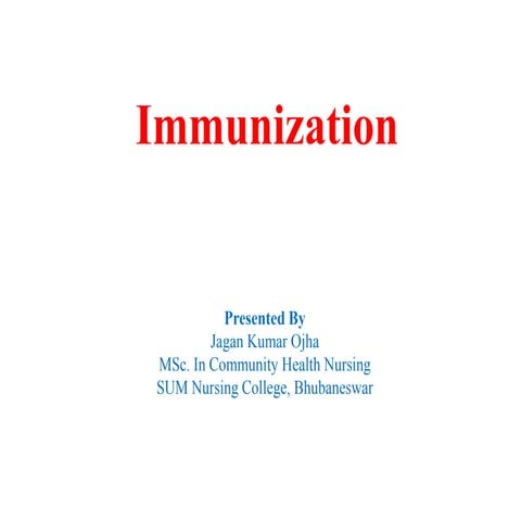 Immunization, types of vaccines and National immunization Schedule