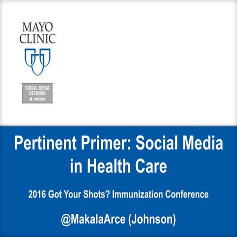 Pertinent Primer: Social Media in Health Care