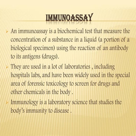IMMUNOASSAY METHODS FOR THE Evaluation OF DRUGS | PDF