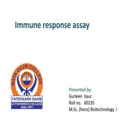Antigen antibody binding assay | PPTX