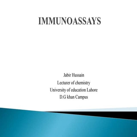 immunoassays by jabir Hussain 
