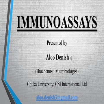 Immunoassays powerpoint presentaion