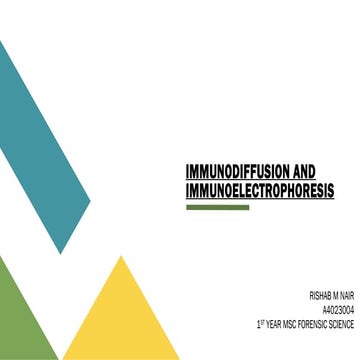 "Immunodiffusion and Immunoelectrophoresis: Techniques for Analyzing Antigen-...