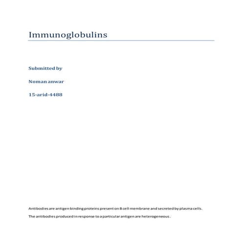 Immunoglobulins