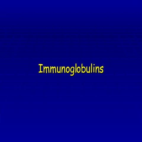 Immunoglobulins