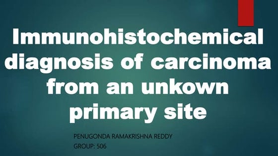 Carcinoma of unknown primary origin (cup) 198 | PDF