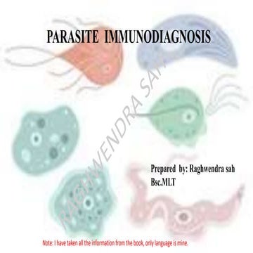 Immunological diagnosis of parasitic infection