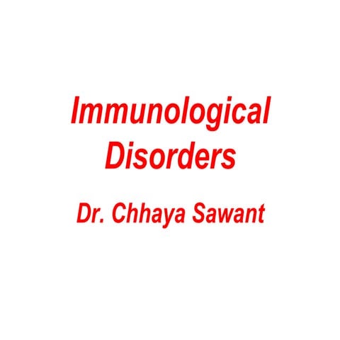 Immunological disorders   2010