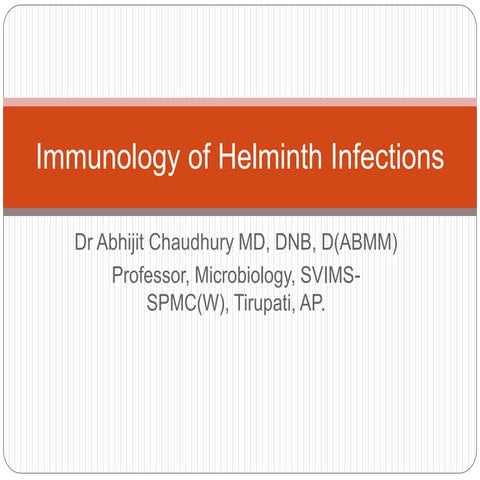 Immunology of helminth infections
