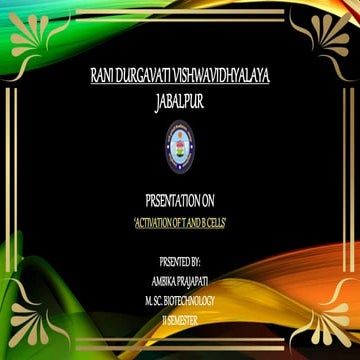 Activation of T and B Cells