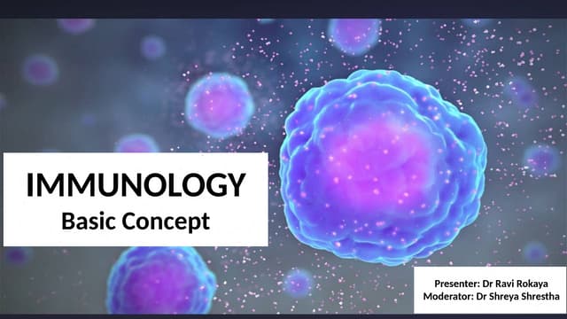 IMMUNOLOGY (The Basic Concept) A SLIDE IN CSH