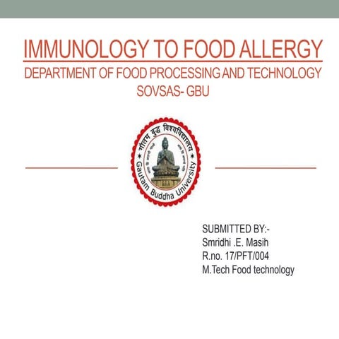 Immunology to Food allergy 