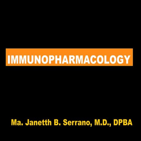 Immunopharmacology