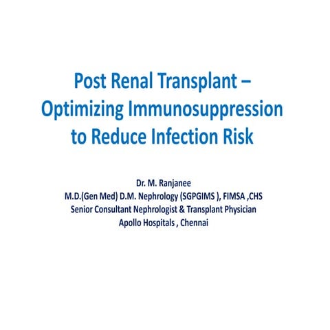 Immunosuppression to prevent infection risk.pptx