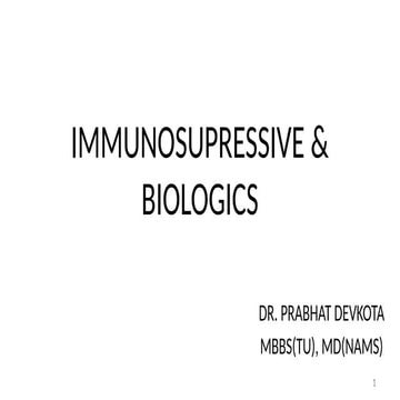 Immunosuppressive & Biologics in Ophthalmology Dr. Prabhat Devkota.pptx