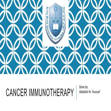 Cancer Immunotherapy