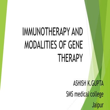 Immunotherapy and gene therapy