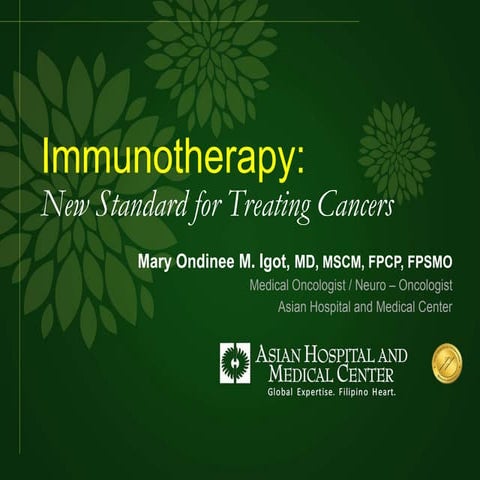 Immunotherapy for cancer 