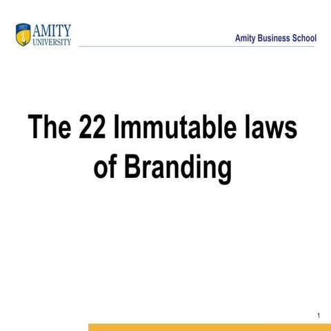 Immutable Laws Of Branding