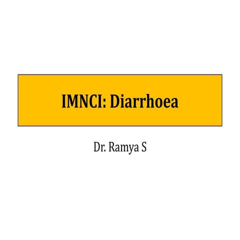 IMNCI: Diarrhoea