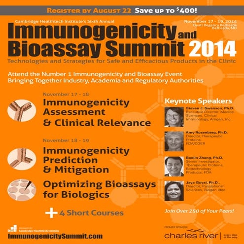 Immunogenicity and Bioassay Summit 2014