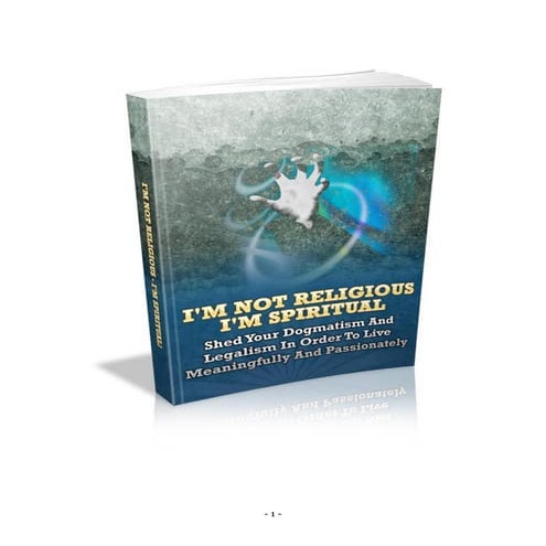 Not Religious. I am Spiritual | PDF