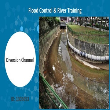 Diversion channel, water way and spreading ground